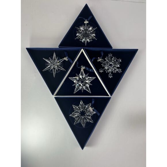 Swarovski Annual Christmas Snowflake Ornaments – Set of 5 – 2001-2005 - Picture 1 of 16